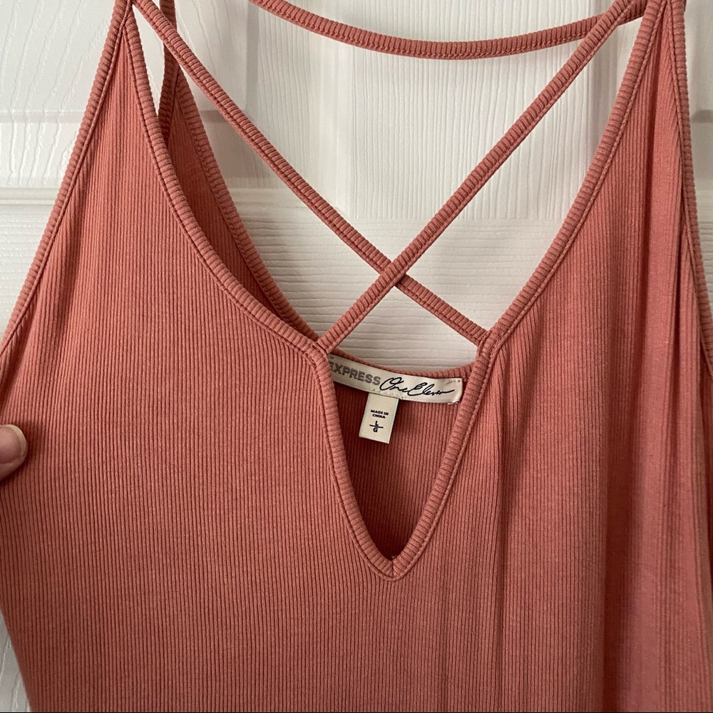 Express One Eleven Ribbed Tank Top - Picture 2 of 5